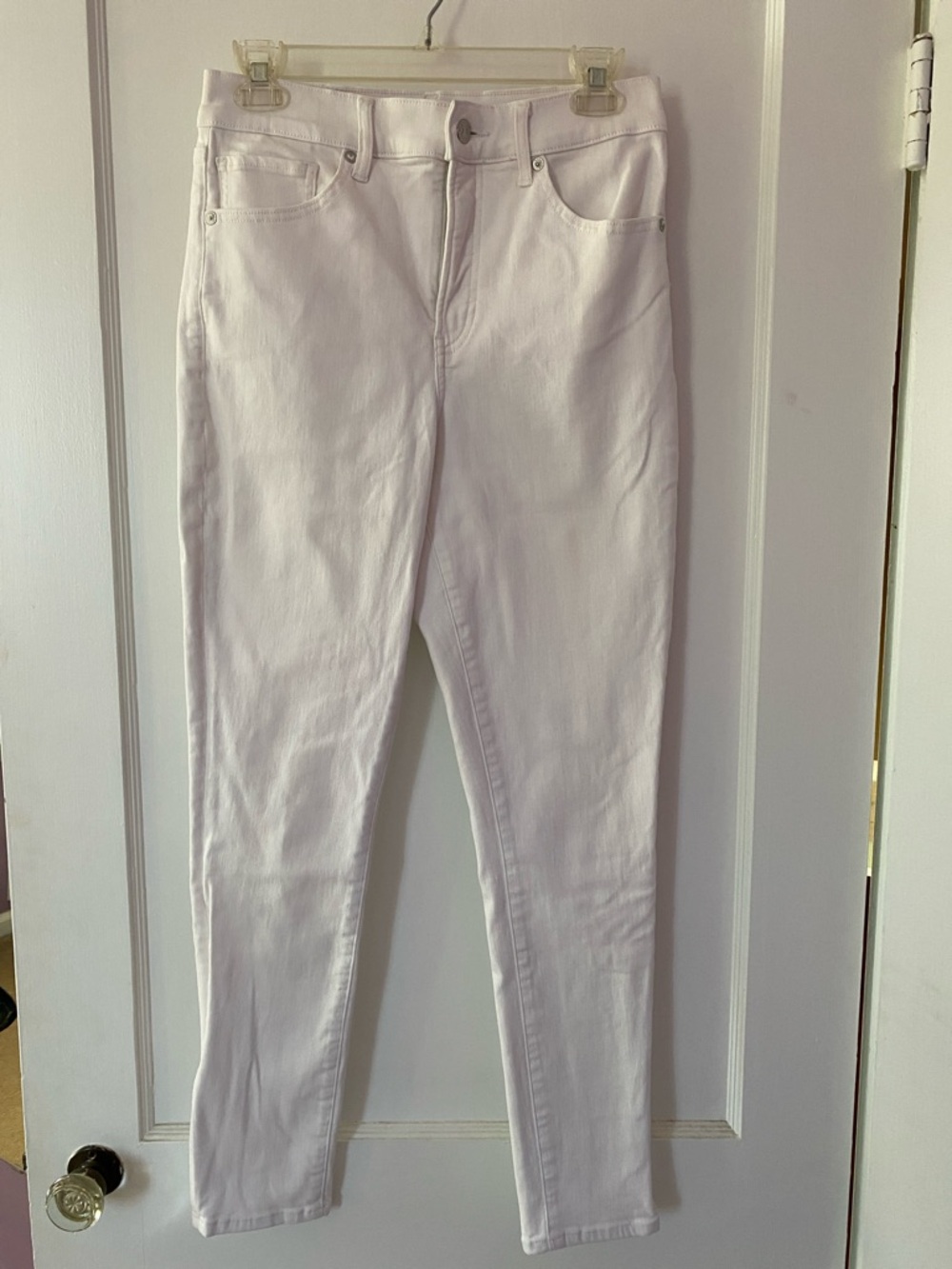 Express High Rise Skinny Jeans - White